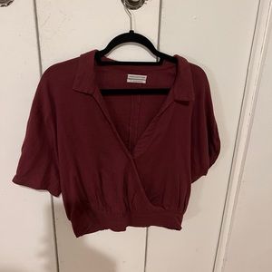 Red cotton blouse